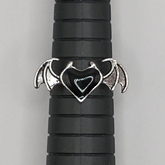 Gothic Black Soul Ring Size 6.75 - Picture 6 of 8